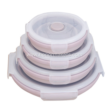Silicone Round shaped lunch boxes